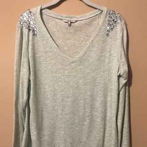BKE Long Sleeve Embellished Shirt